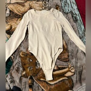 Elegant Cream Long Sleeve Bodysuit